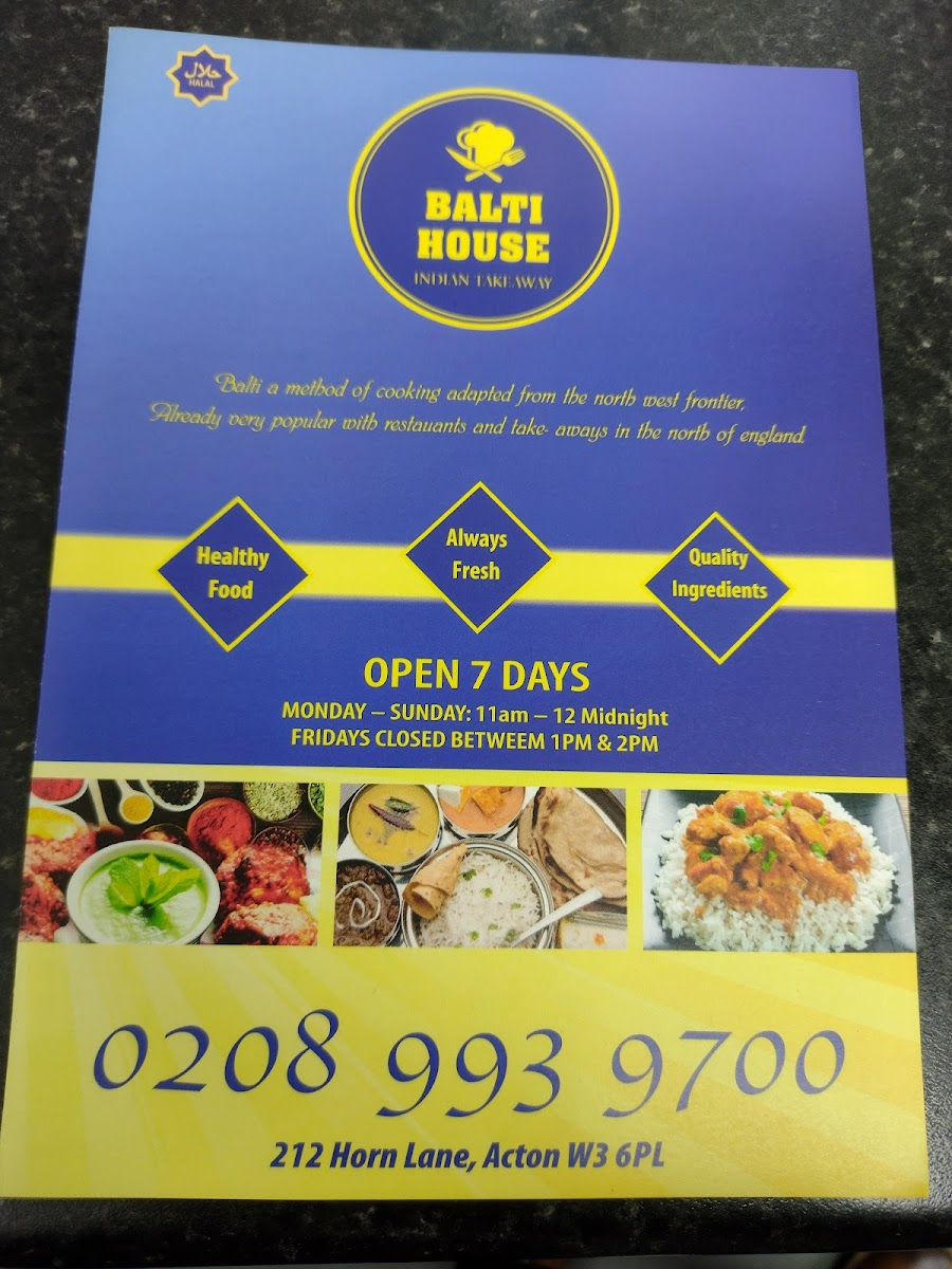 The Balti House Menu - Image 6